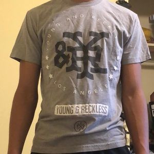 Young and reckless grey tee